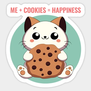 Me + Cookies = Happiness Sticker